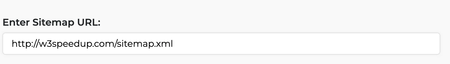 Enter the sitemap URL - robots.txt generator