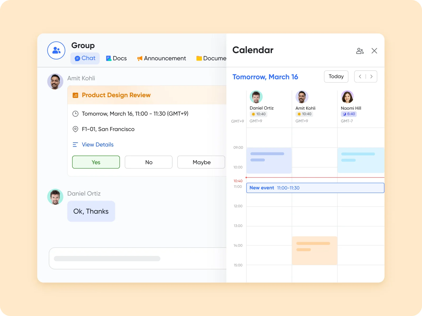 Lark Calendar Aligning schedules across clients and teams - Lark Client Collaboration - W3Speedup