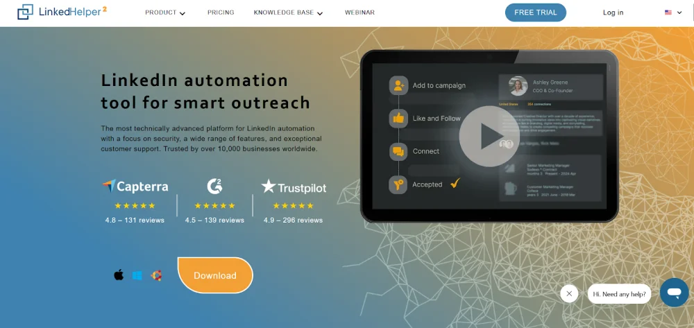LinkedHelper LinkedIn automation tool.