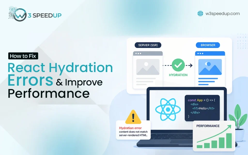 How to Fix React Hydration Errors and Improve Performance - W3Speedup