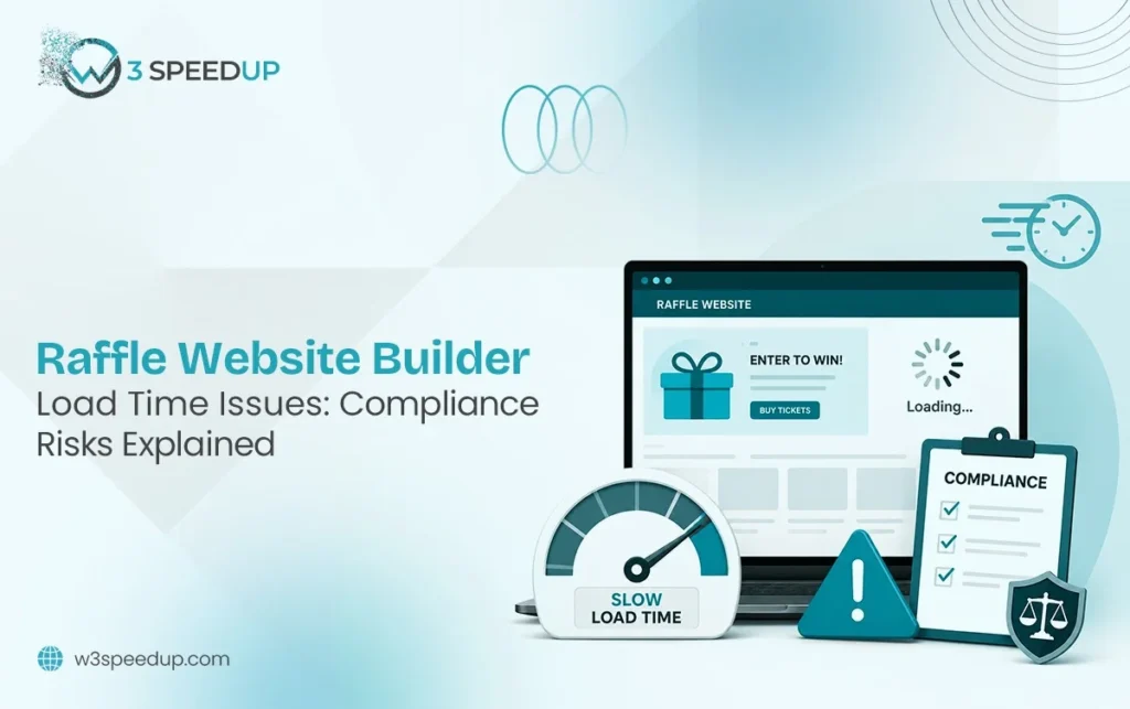 Raffle Website Builder Load Time Issues Compliance Risk Explain - W3Speedup