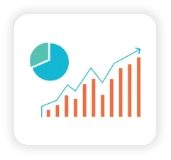 graph and pie chart