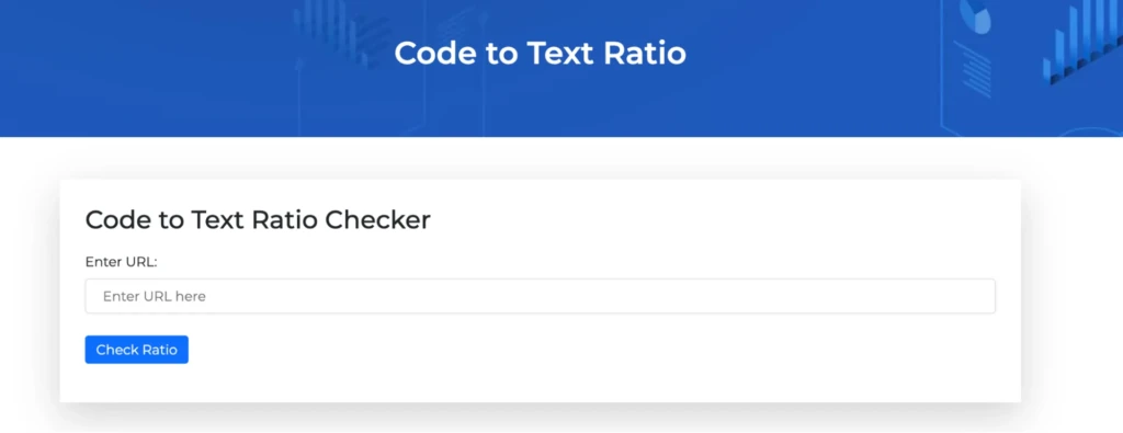 Code to text ratio checker