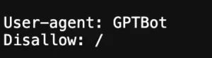 GPTbot -robots.txt generator