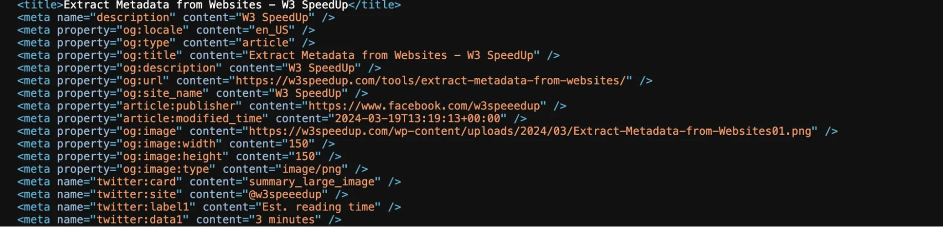 example meta title and meta description