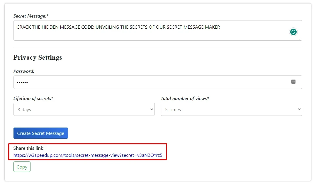 Secret Message Generator - Create Your Hidden Message Online