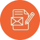 Writing Email with pensil