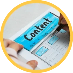 Writing content on page