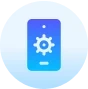 Blue Settings in Mobile